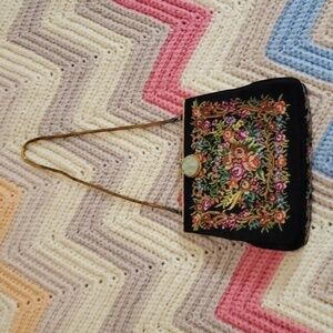 Beautiful vintage hand stitch mini purse